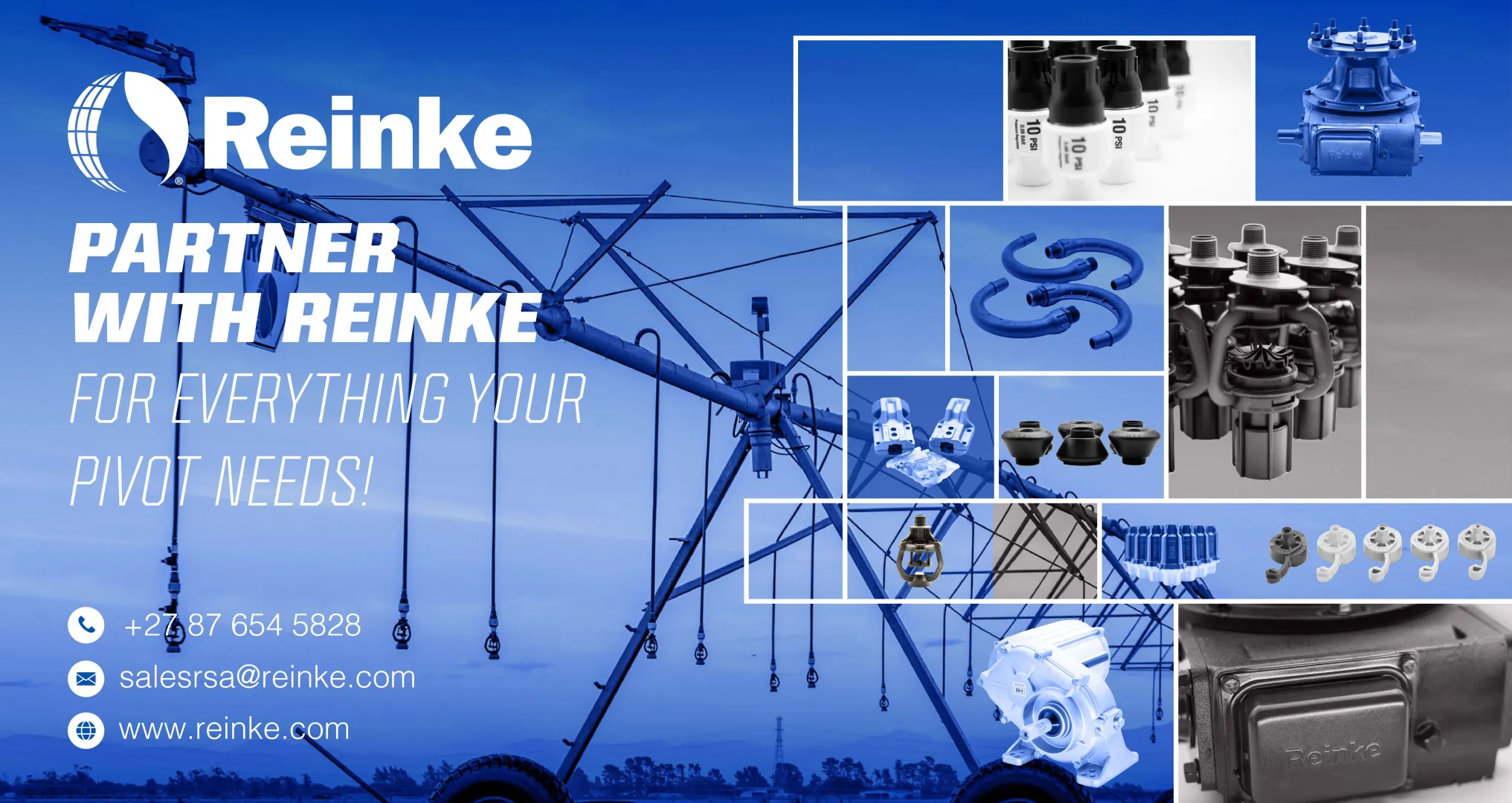 Reinke pivot parts &amp; accessories, complete irrigation solutions