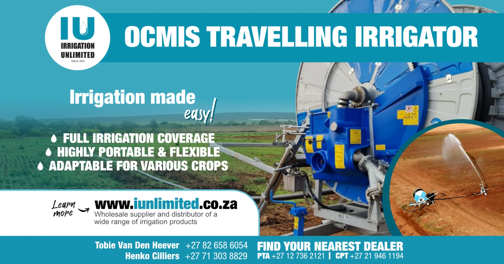 OCMIS travelling irrigators | Irrigation Unlimited