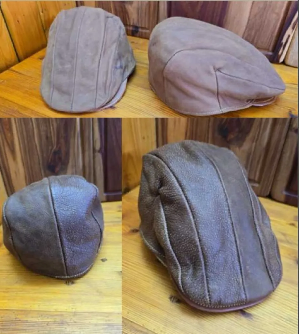 Buffalo Leather Flat Cap | Outdoor Innovation