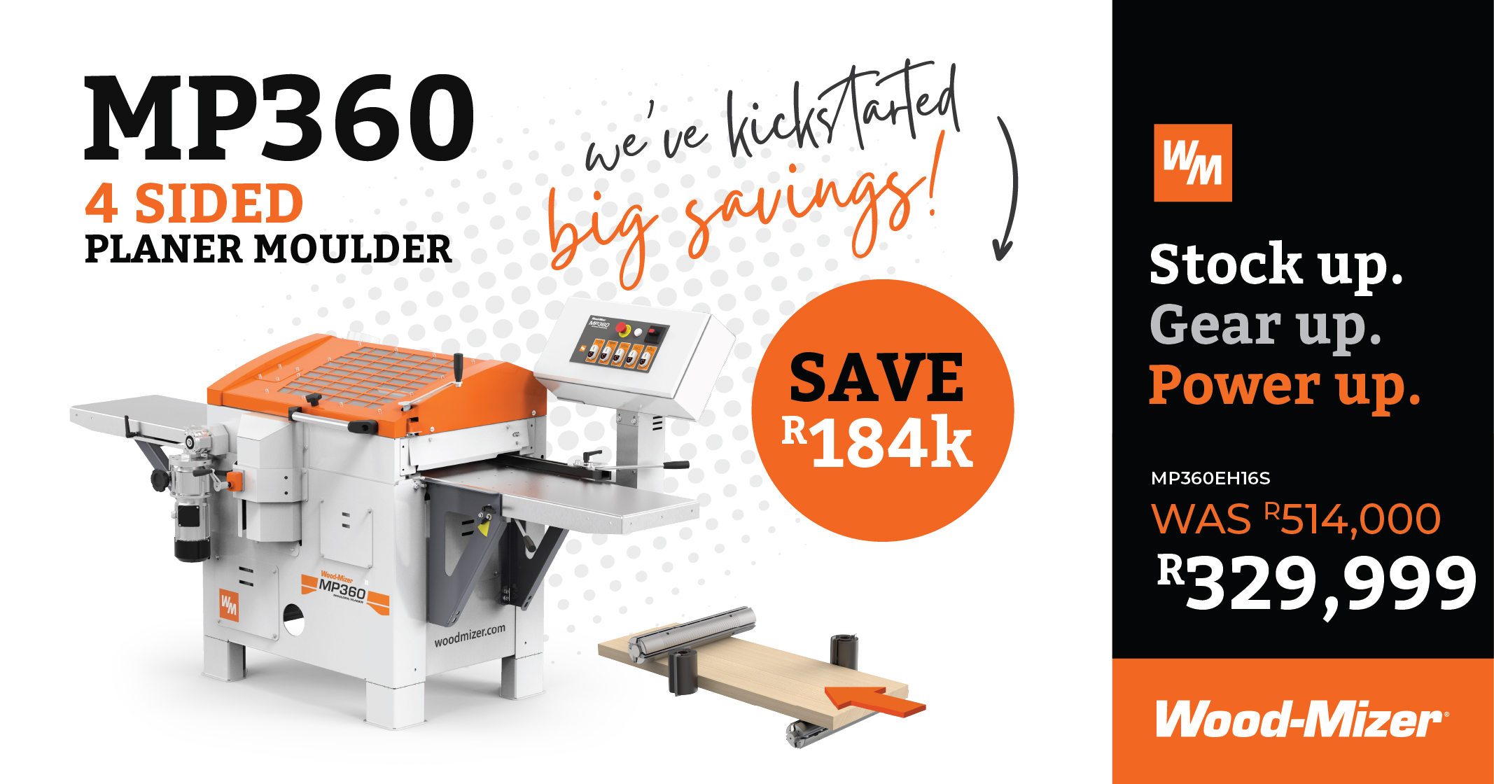 SAVE MORE! | MP360 4 sided planer moulder | Wood-Mizer