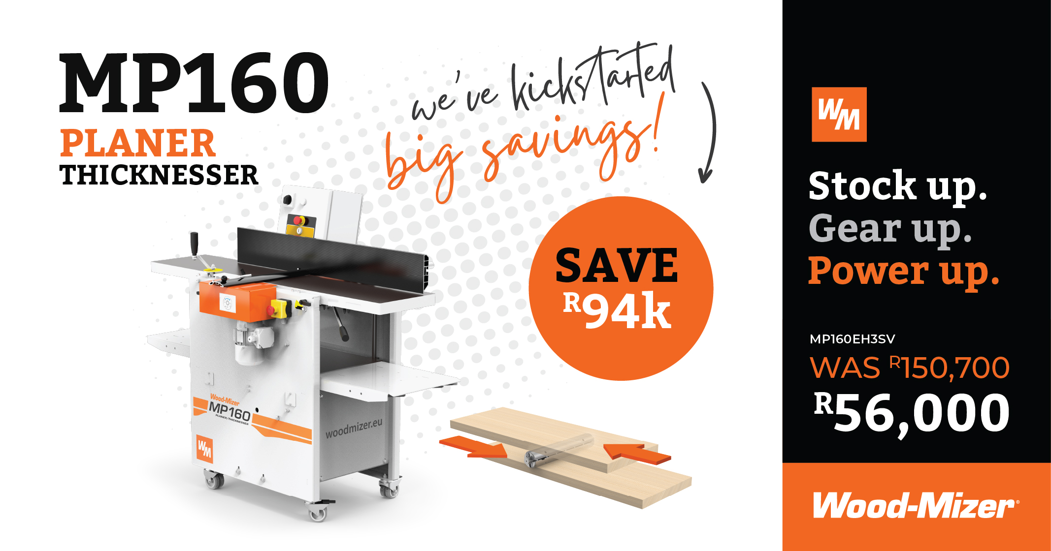 BIG Savings! | MP160 Planer Thicknesser | Wood-Mizer