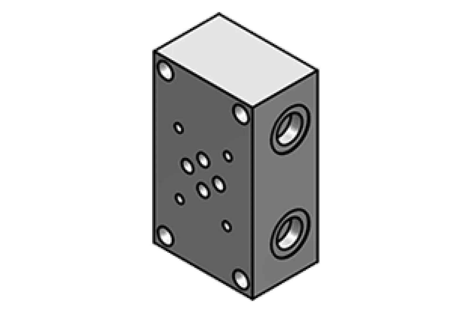 SUB-PLATE FOR SOLENOID VALVES WITHOUT RELIEF VALVE ES3-D-PL TYPE | Interpump Hydraulics South Africa