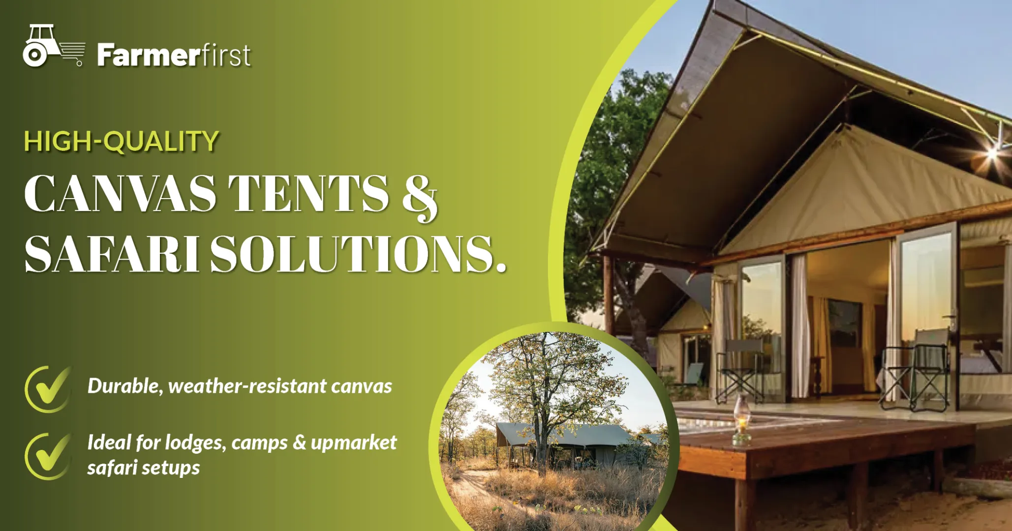 High-quality canvas tents &amp; safari solutions | FarmerFirst