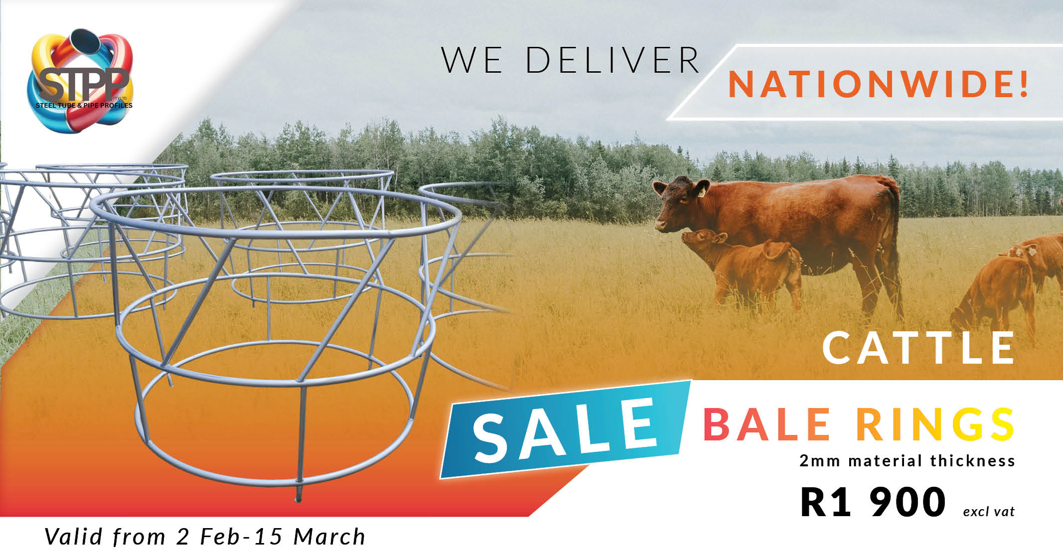SALE | Cattle Bale rings! | Valid 2 February 2026 - 15 March 2026 | Steel Tube & Pipe Profiles