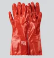 PVC Red Medium Weight 35cm Glove | Bova safety wear | BBF safety