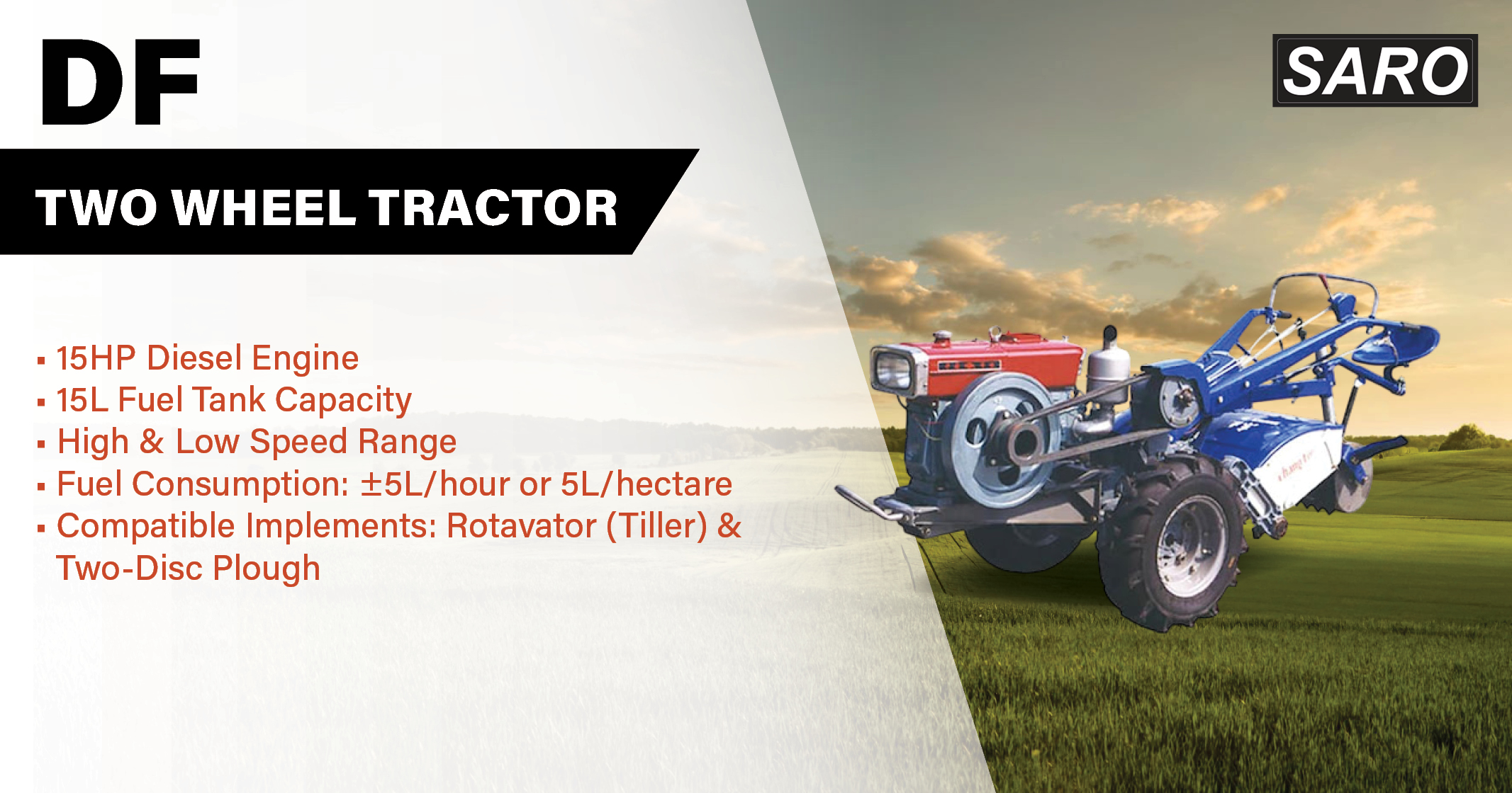 DF Two wheel tractor |  Saro Agro
