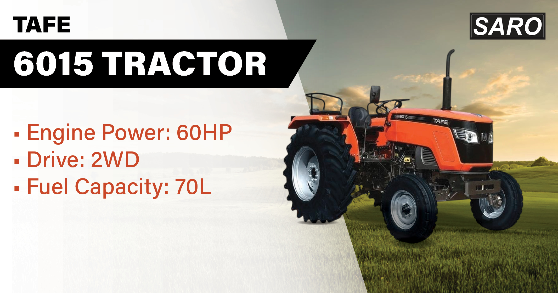 TAFE 6015 Tractor | Saro Agro 