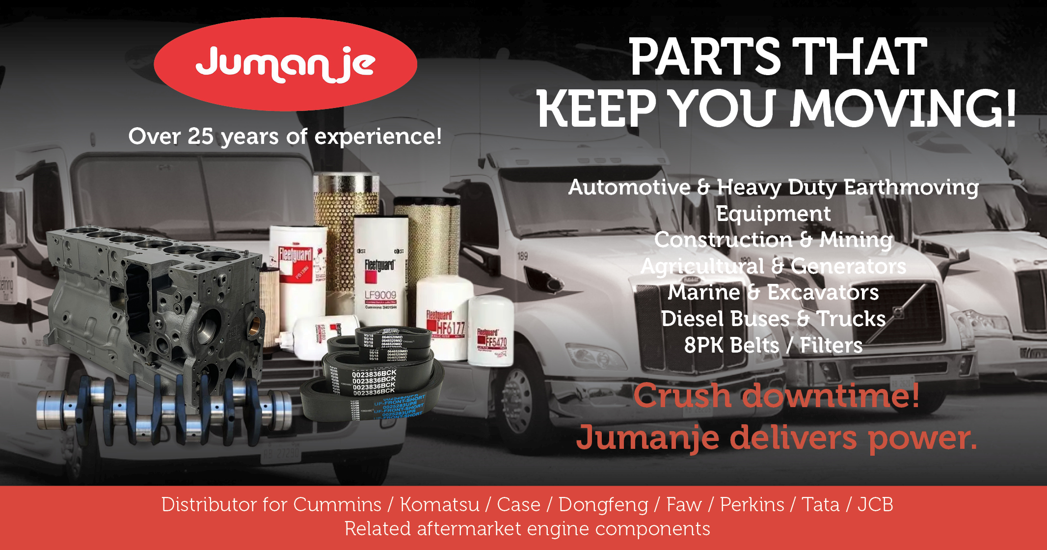 Engine solutions for agriculture, mining & construction | Jumanje