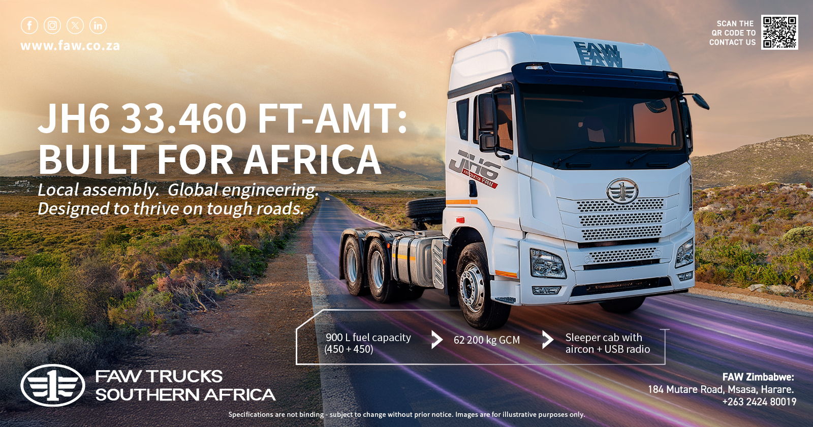 JH6 33.460 FT-AMT | Built for Africa | FAW Trucks Southern Africa