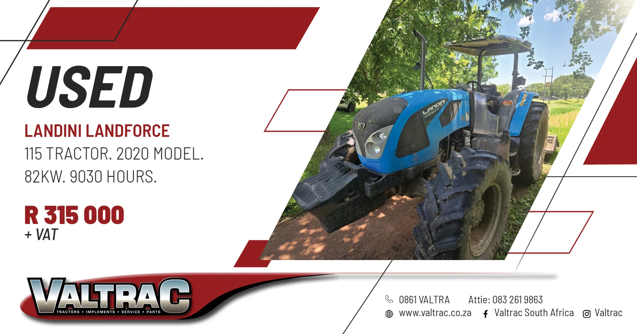 Landini Landforce 115 Tractor | Valtrac