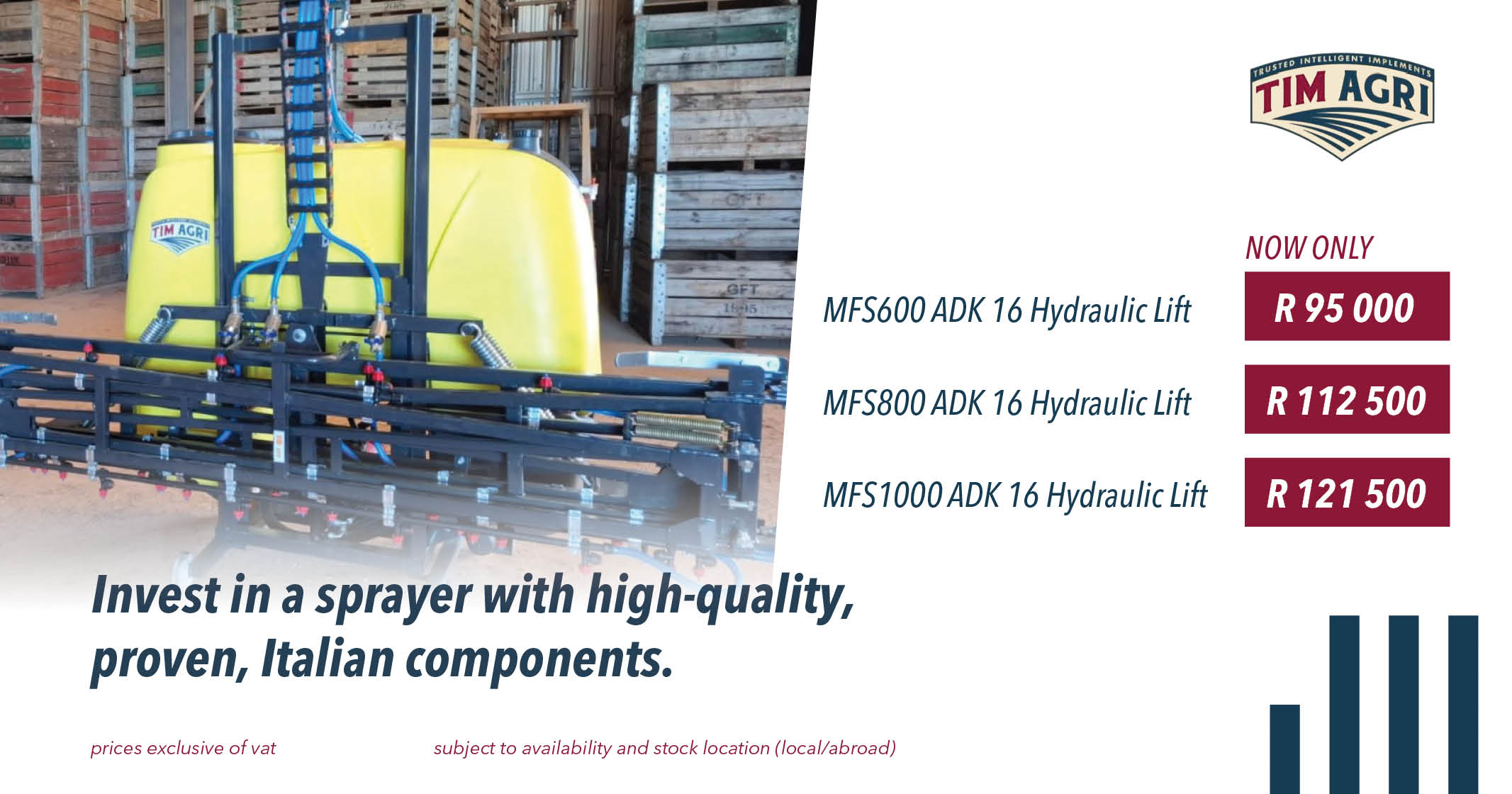 Invest in a sprayer with high-quality, proven, Italian components |  TIMAGRI