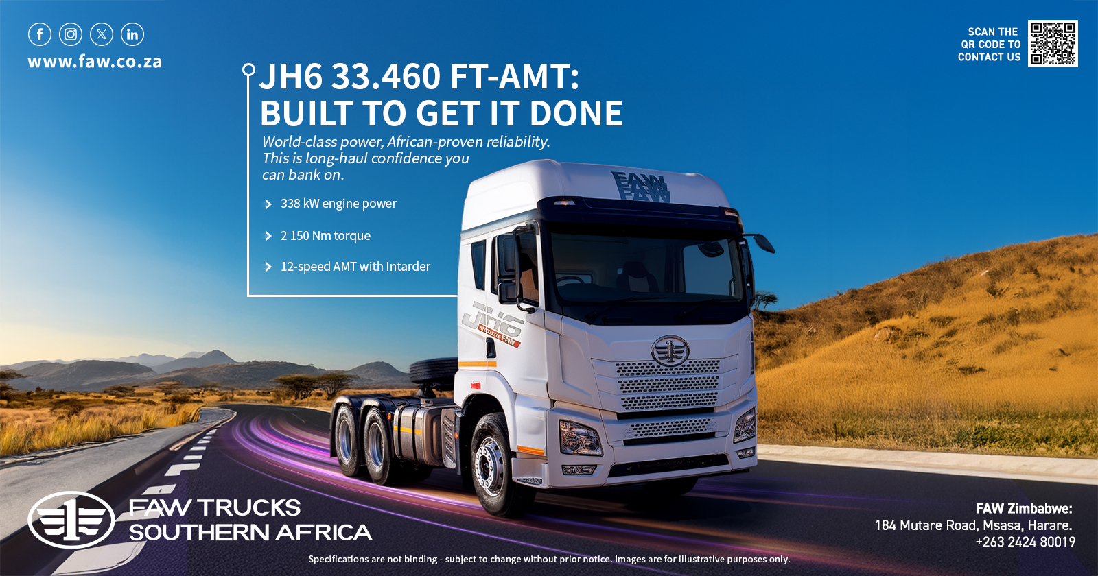 JH6 33.460 FT-AMT | Built to get it done | FAW Trucks Southern Africa