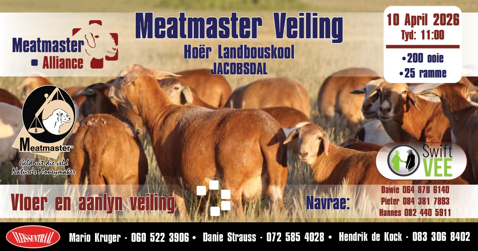Meatmaster Alliance 6de Produksie Veiling | 10 April 2026 | Hoër Landbouskool Jacobsdal