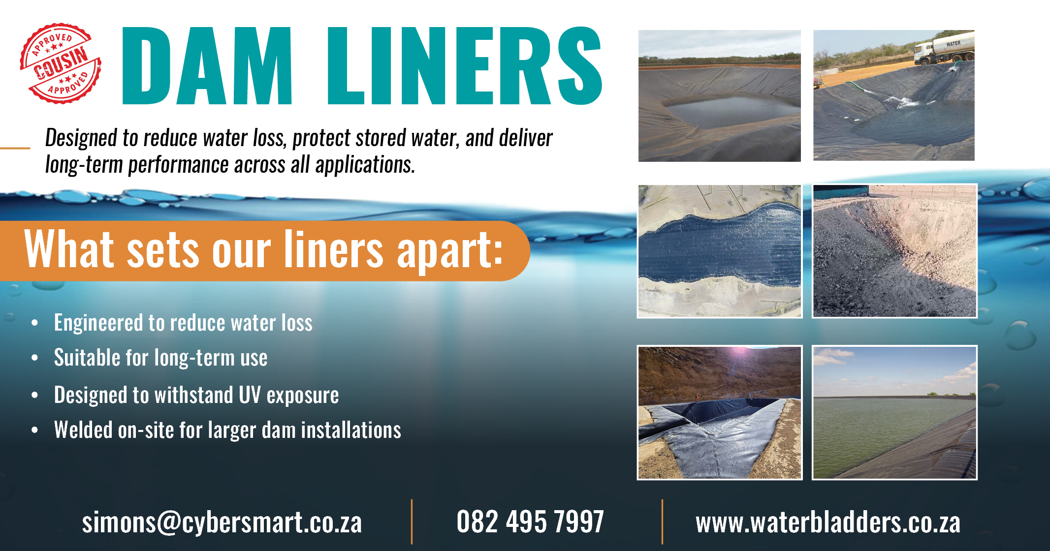 High-quality PVC & HDPE dam liners for any scale | Water Bladders 