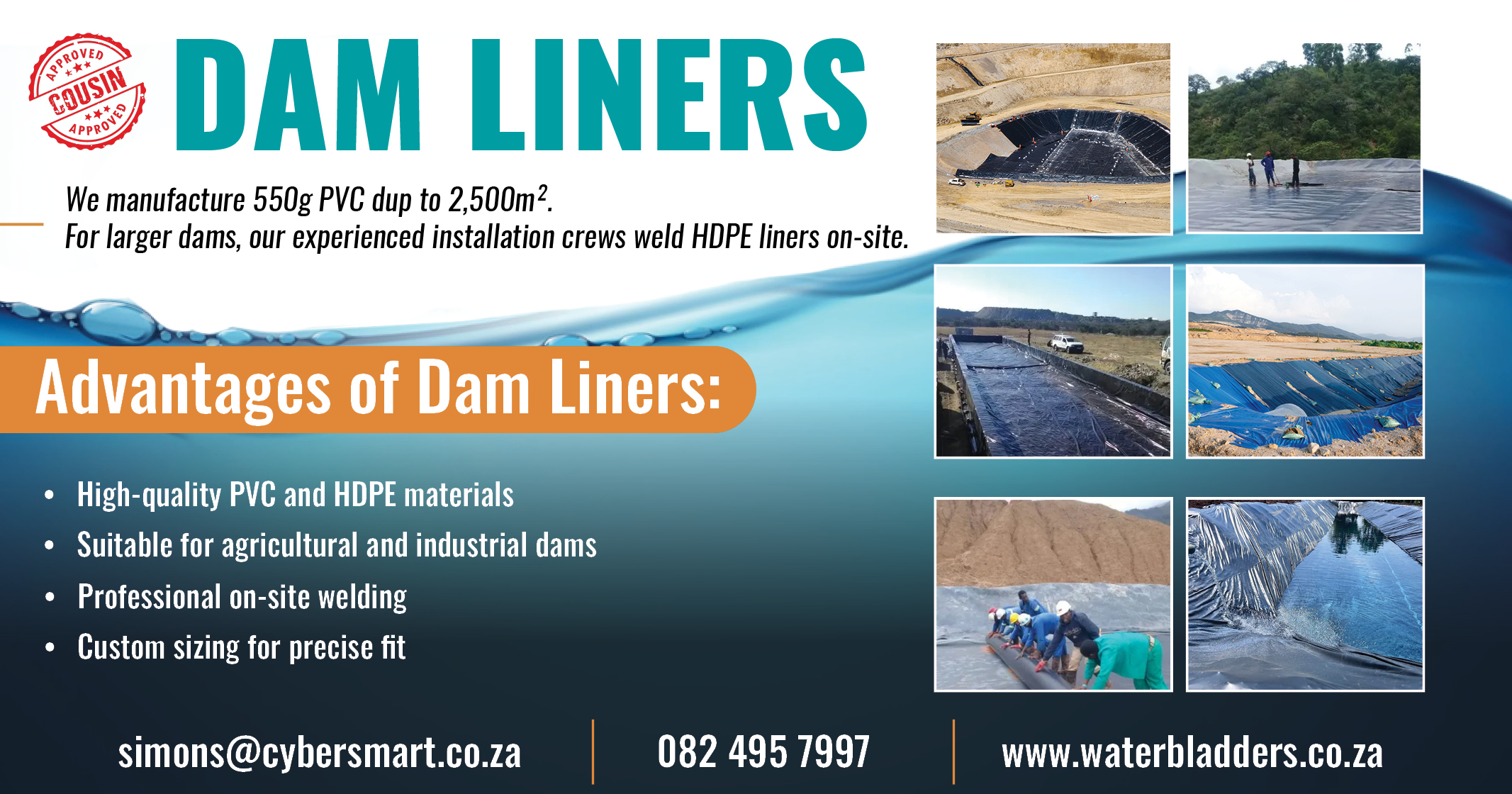 Secure your water assets: High-quality custom dam liners for industrial & agricultural success | Water Bladders