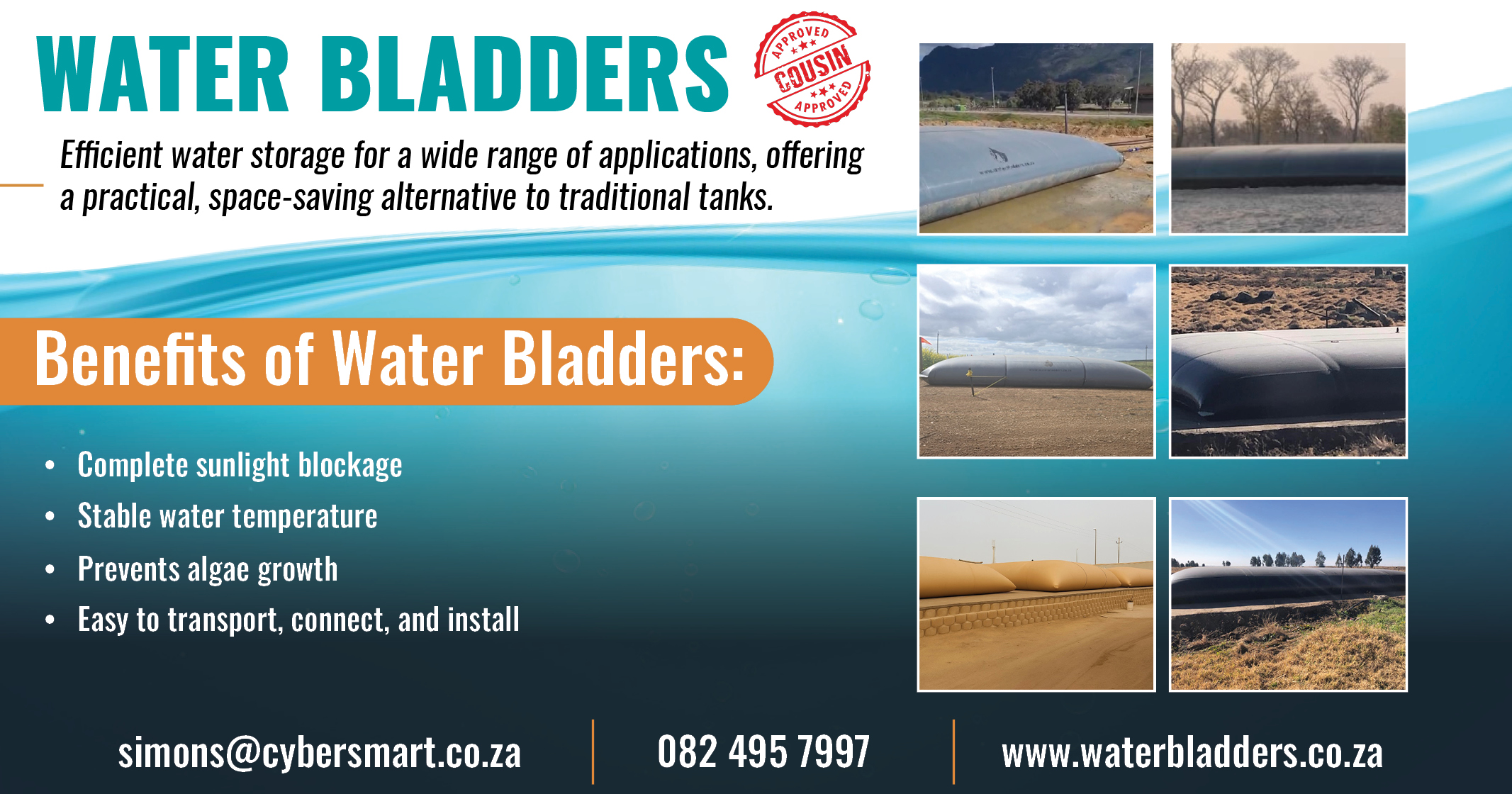 The ultimate flexible water storage solution for every industry | Water Bladders 