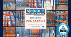 Very Narrow Aisle (VNA) racking system with wire mesh decking | Krost Shelving & Racking