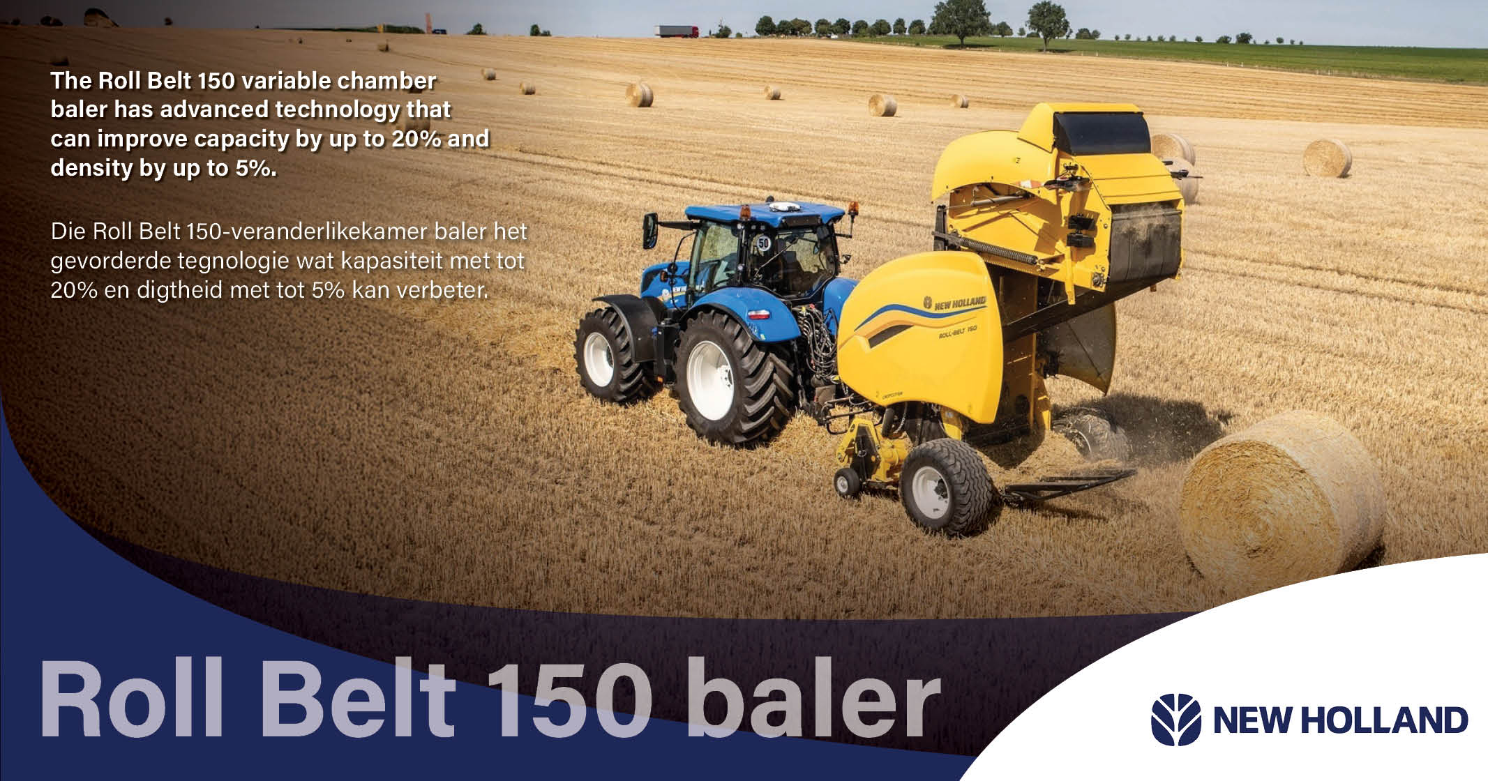 New Holland Roll-Belt 150 baler: Maximum capacity, exceptional bale quality
