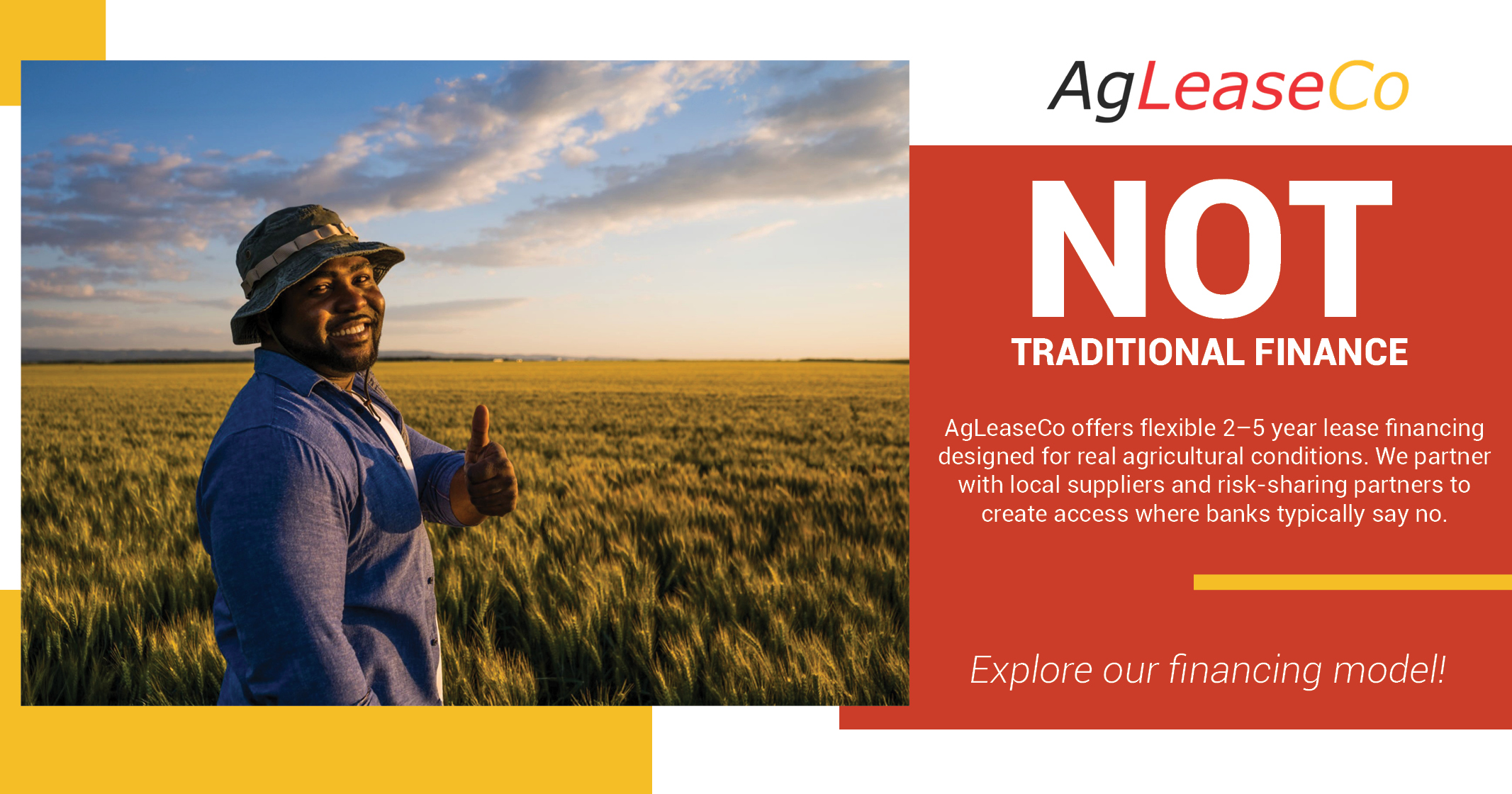 Not traditional finance. Built for real farming conditions | AgLeaseCo