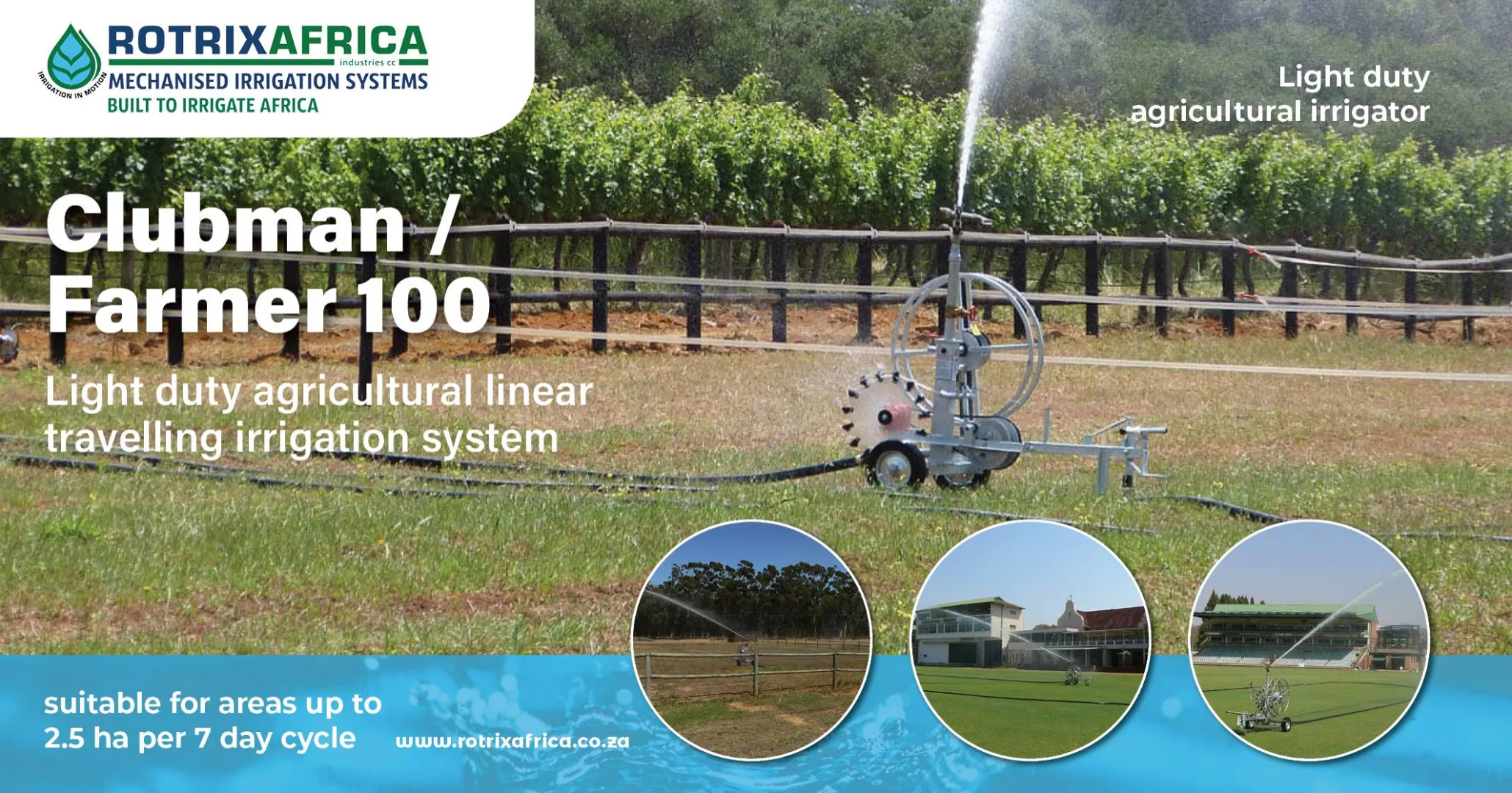 Clubman / Farmer 100 | Rotrix Africa Irrigation Systems