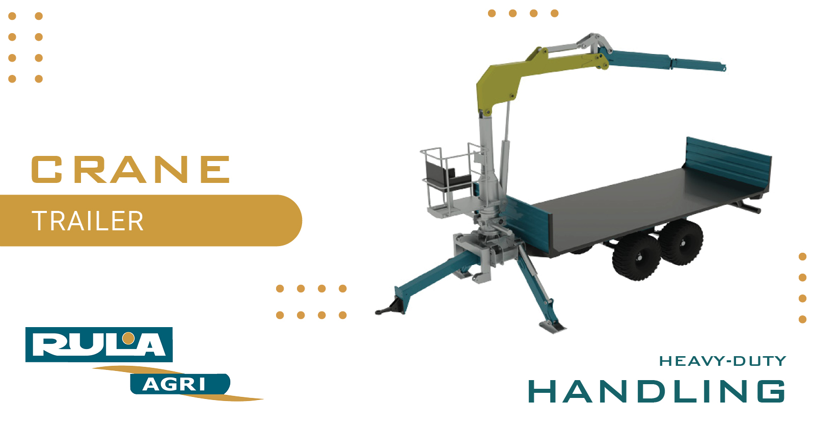 12T Flat Deck Crane Trailer | Rula Agri