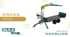 12T Flat Deck Crane Trailer | Rula Agri