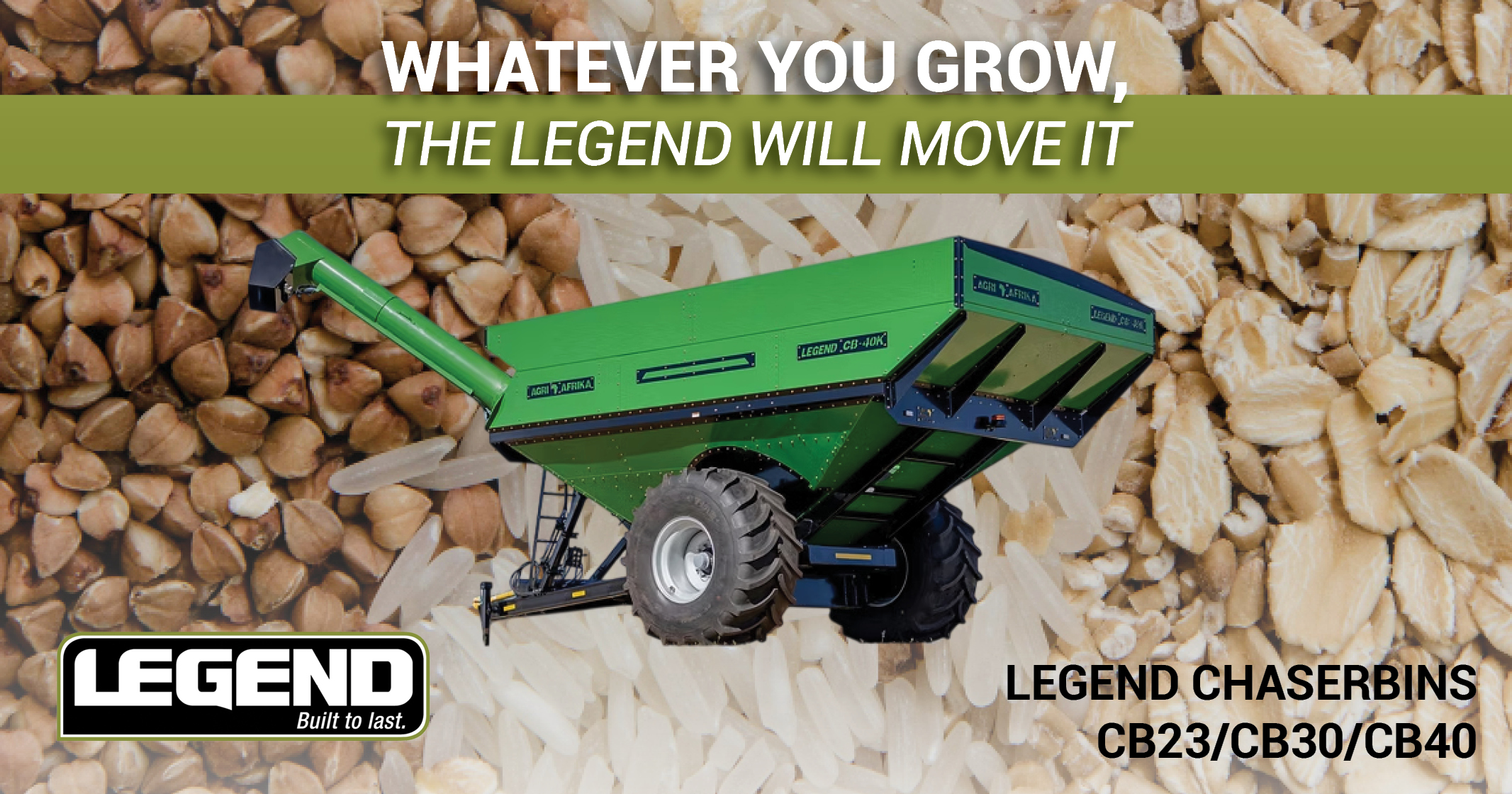 Whatever you grow | The Legend will move it! | Chaser Bins CB23/CB30/CB40 | Agri Afrika