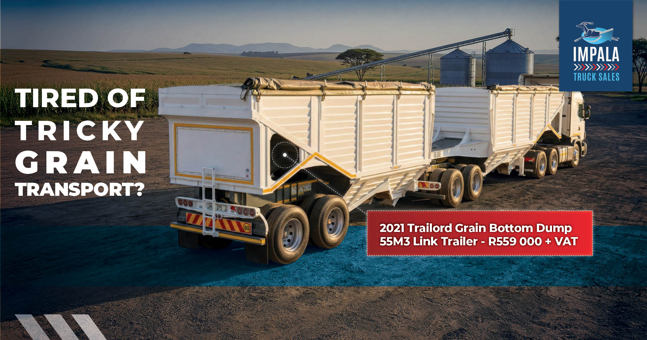 2021 Trailord Grain Bottom Dump 55m³ link trailer | Impala Truck Sales