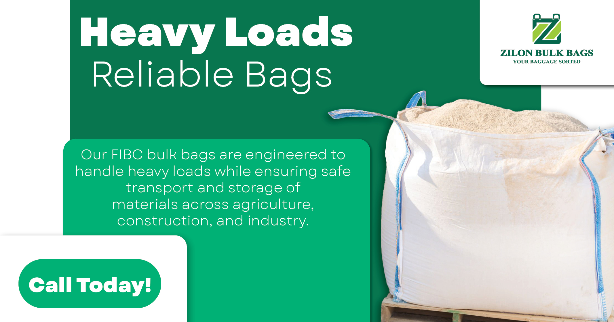 Zilon Bulk Bags: Engineered for the heaviest loads | FIBC bulk bags