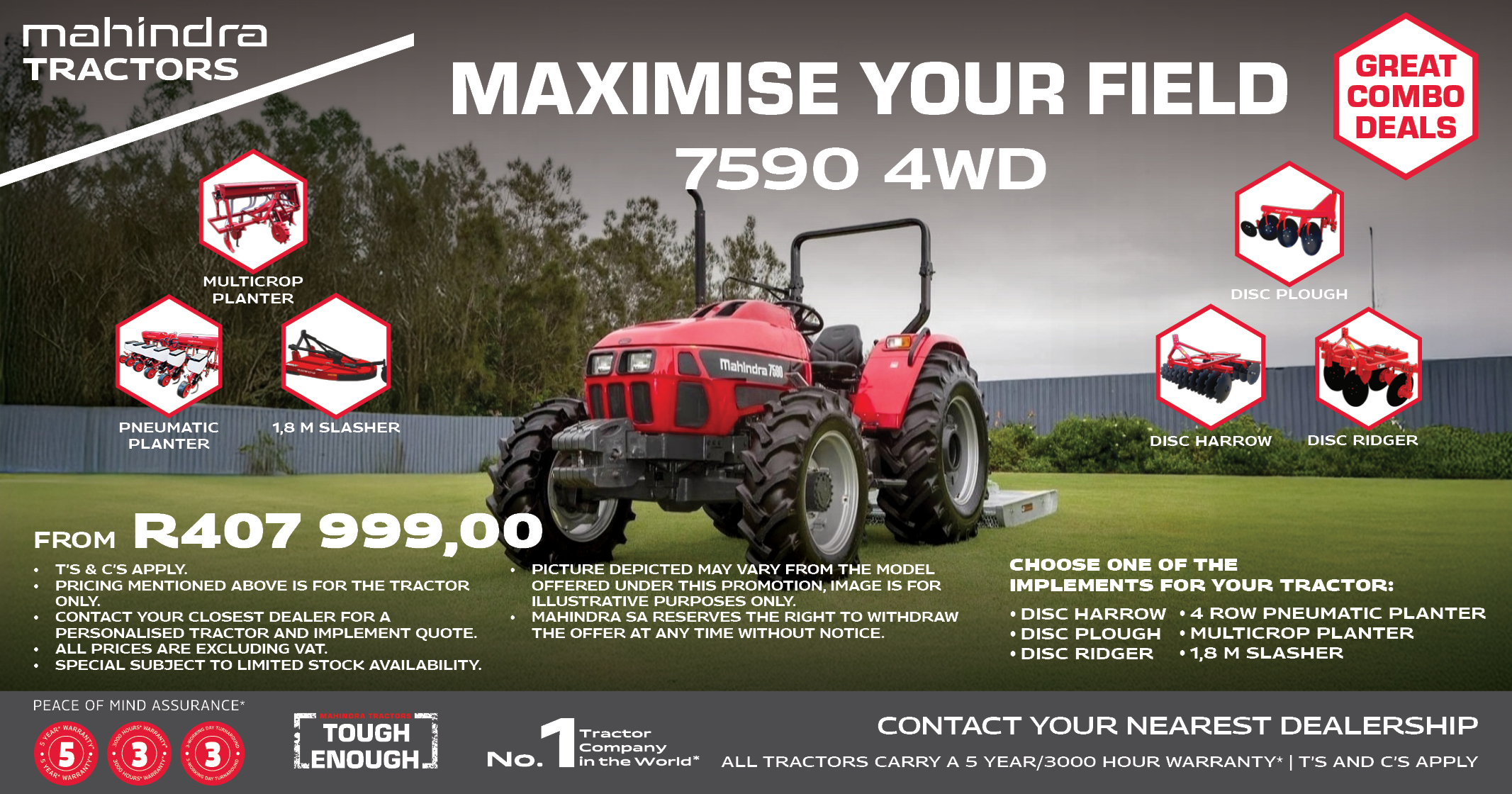 7590 4WD | Great combo deals | Mahindra Tractors