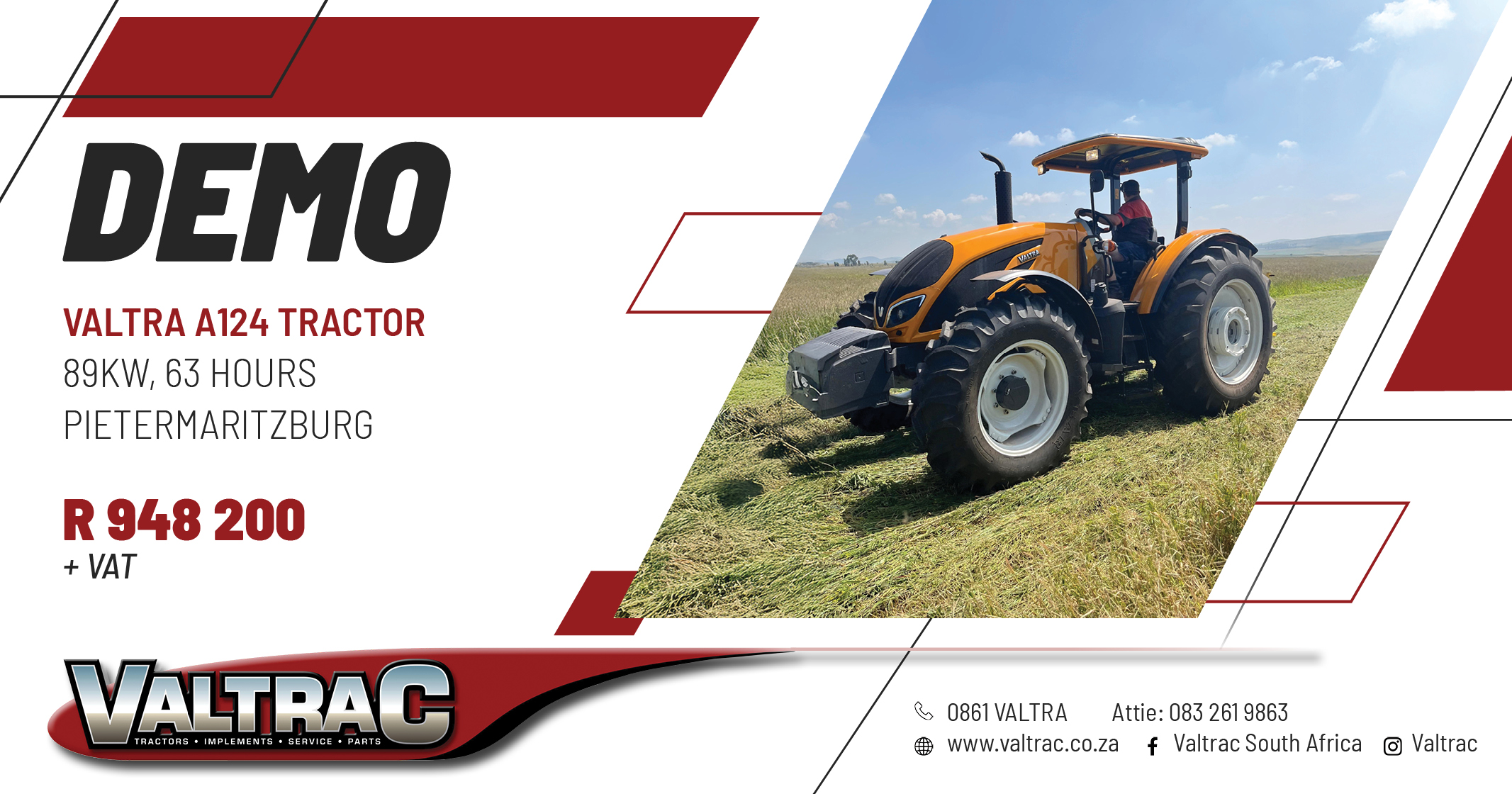 DEMO | Valtra A124 Tractor | Valtrac