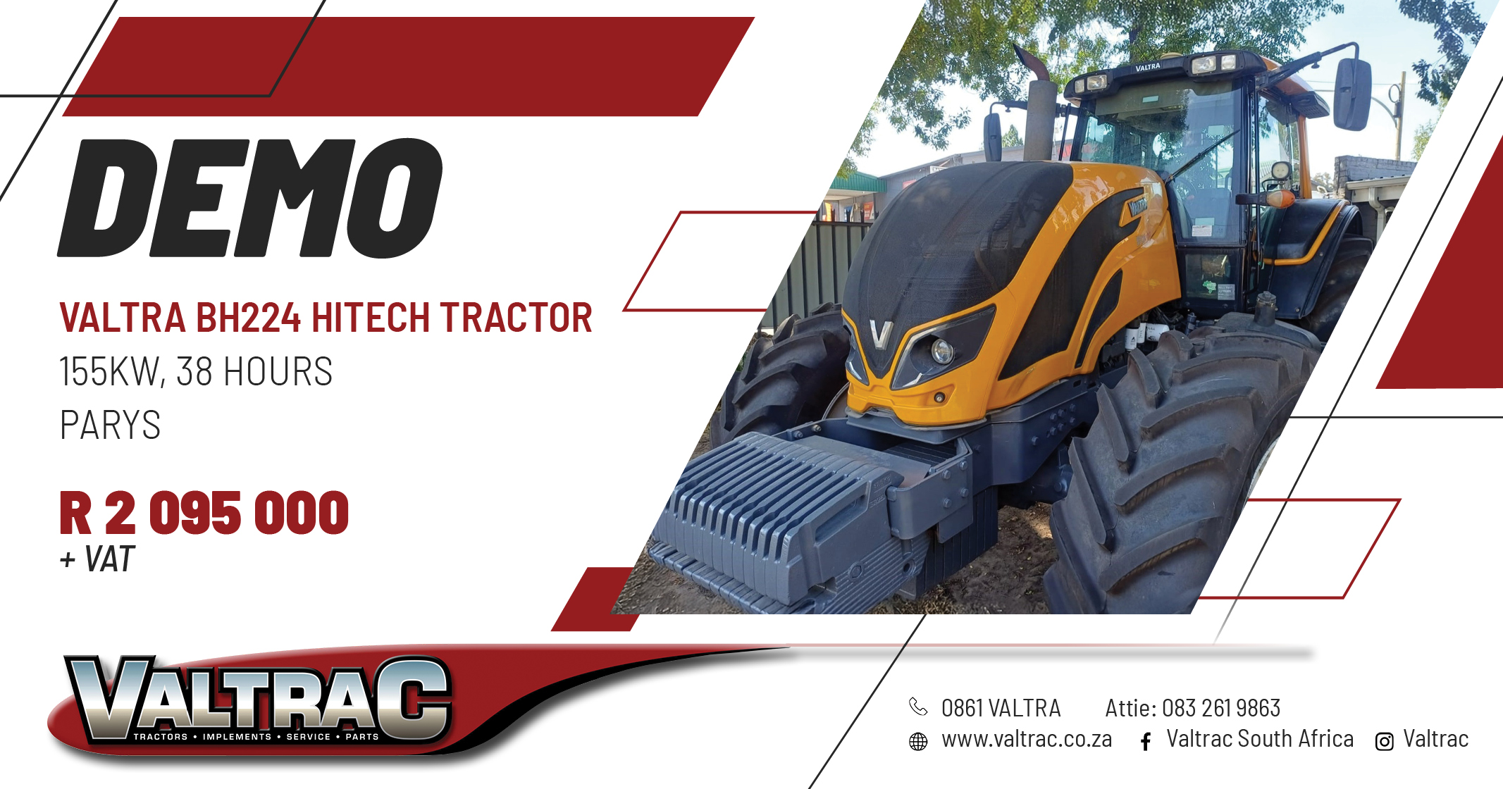 DEMO | Valtra BH224 Hitech tractor | Valtrac