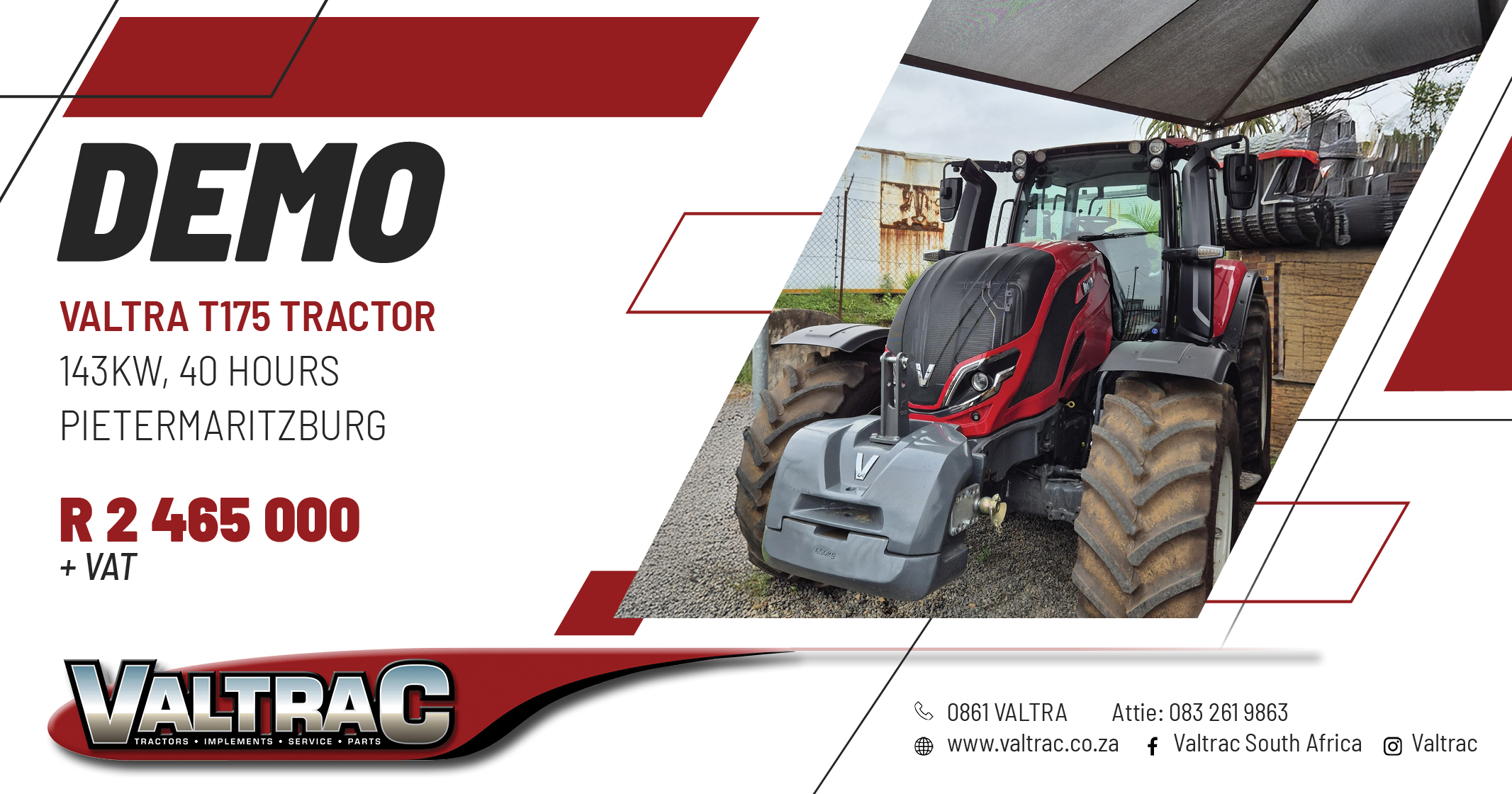 DEMO | Valtra T175 Tractor | Valtrac