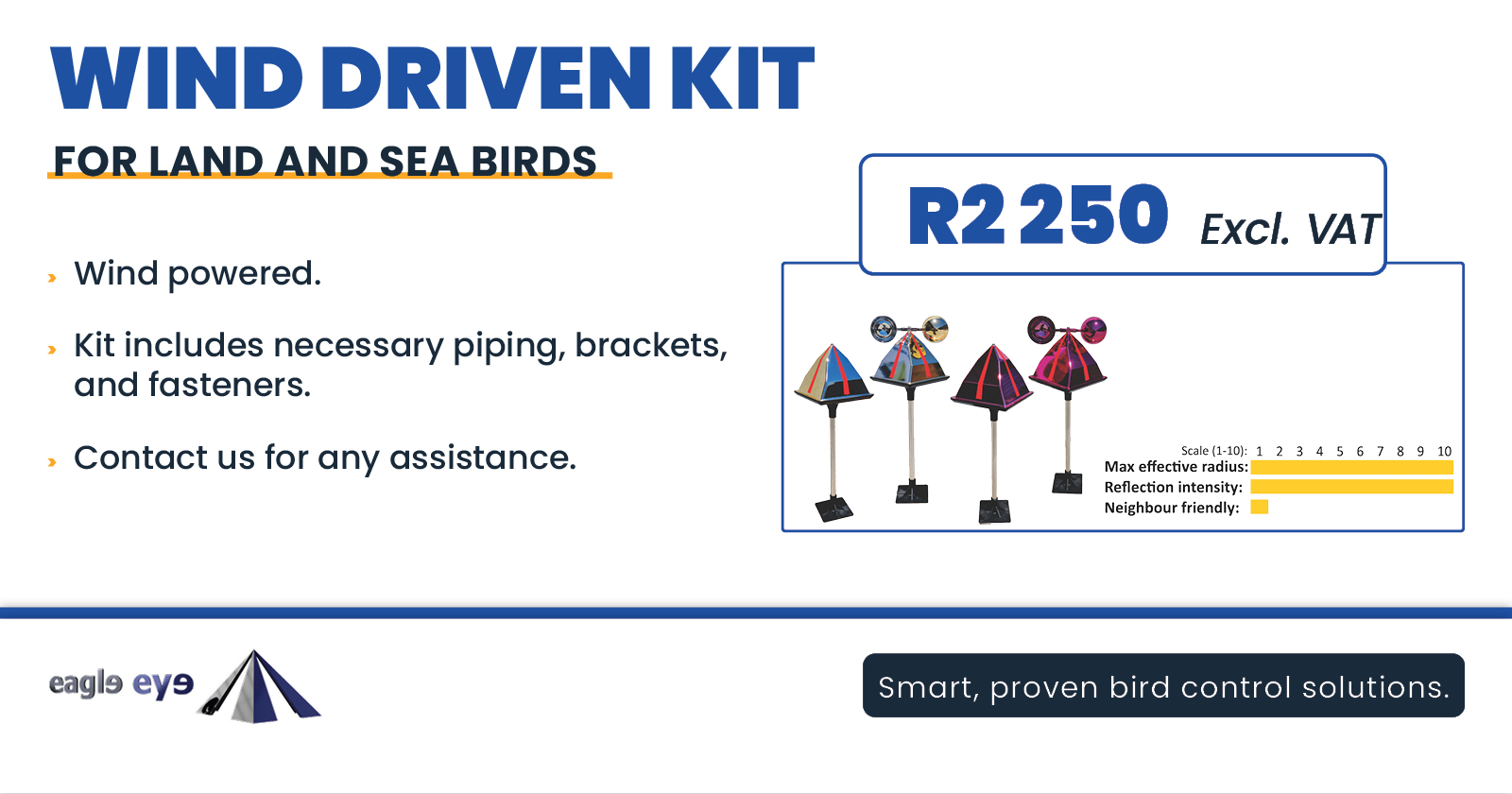 Eagle Eye wind-driven kit for land and sea birds | Eagle Eye Bird Control