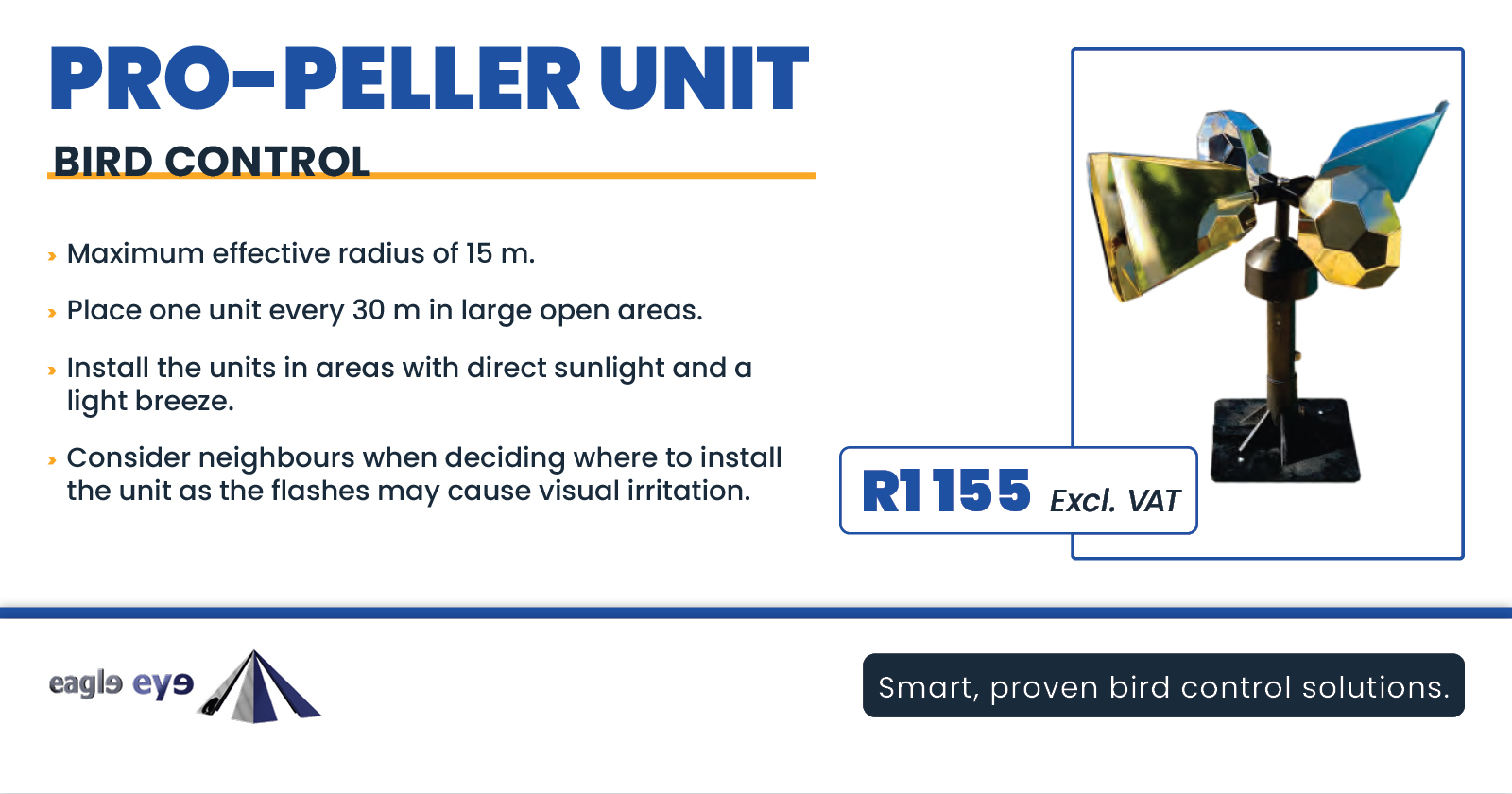 Pro-Peller Silver & Gold kit | Eagle Eye Bird Control