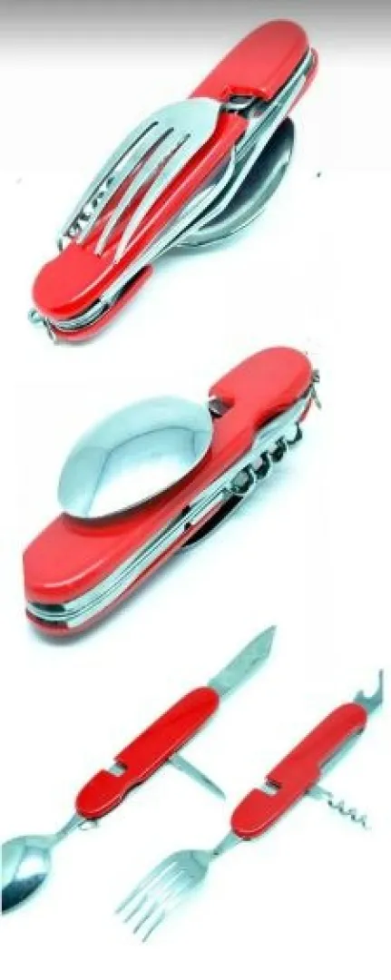 Compact Portable Stainless Steel Spoon Fork Multi-Tools Knife | Outdoor Innovation