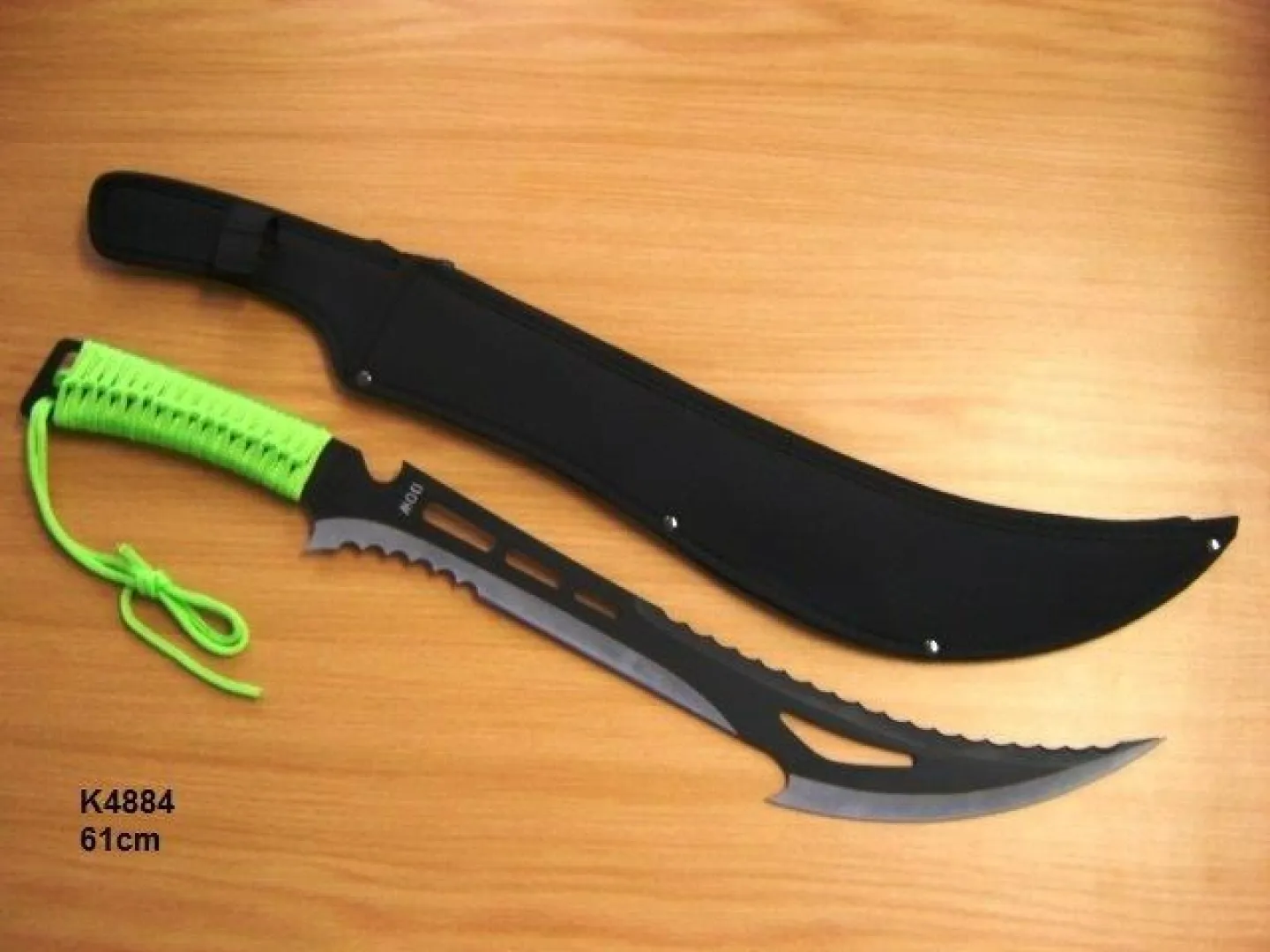 DOW. 24 Inch Machete, Green Paracord, Nylon Sheath (K4884) | Outdoor Innovation