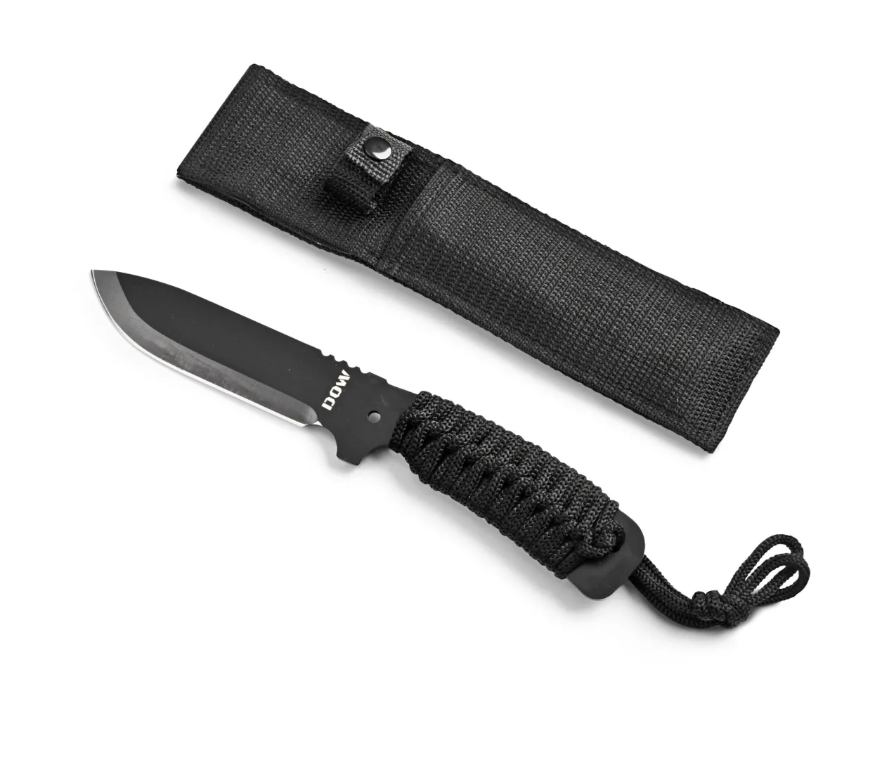 DOW. 3 CR13 Black blade, Black Rope 25.5cm (K2273) | Outdoor Innovation