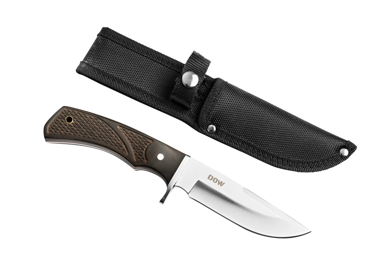 DOW. 9.5 Inch Fixed Blade,3 Crs Blade, Brown Pakkawood (K9279) | Outdoor Innovation