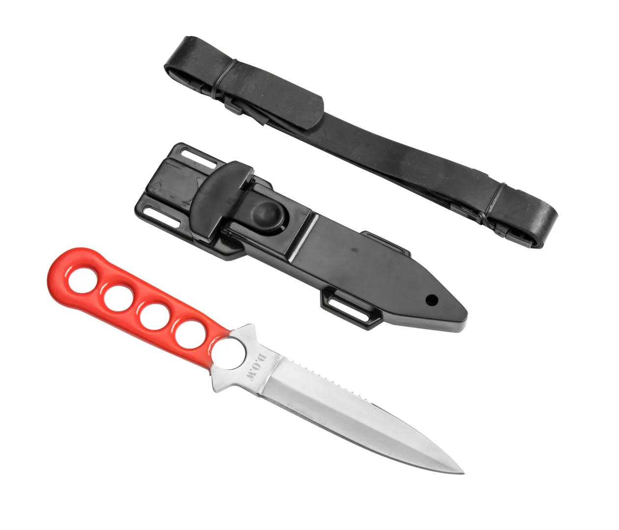 DOW. Orange Handle Diving Knife with Hard Sheath (K2867) | Outdoor Innovation