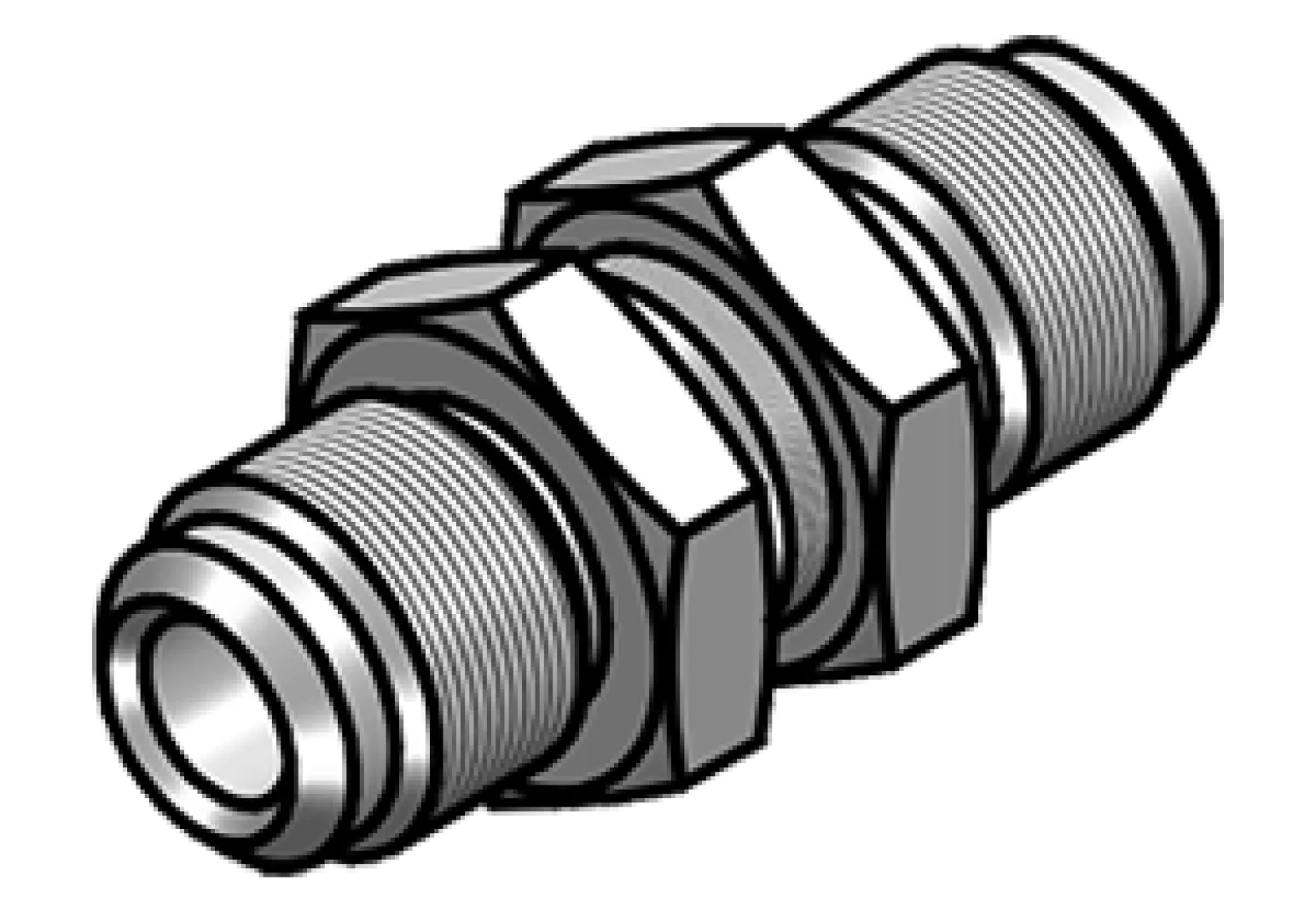 BULKHEAD STRAIGHT ADAPTER RV053 TYPE | Interpump Hydraulics South Africa