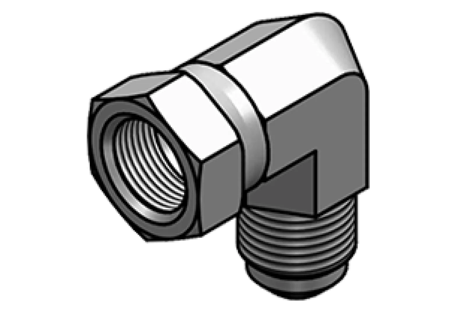 90° ADAPTER M+F RV109 TYPE | Interpump Hydraulics South Africa