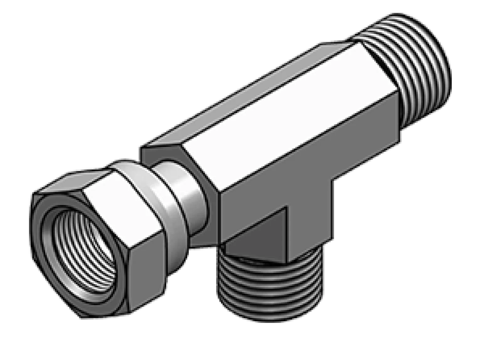 “TEE” ADAPTER F+M+M RV6620 TYPE | Interpump Hydraulics South Africa