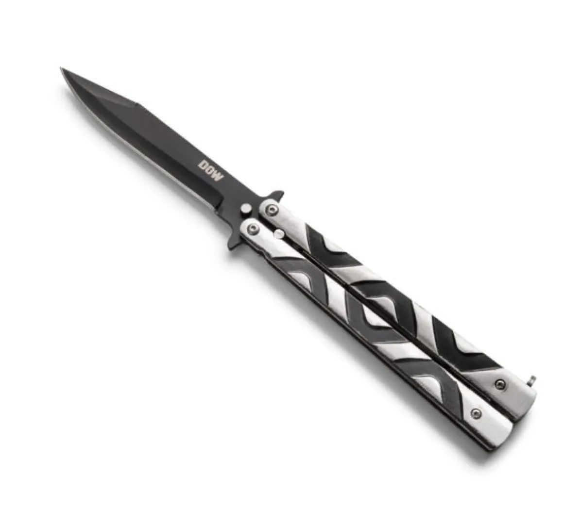 Silver and Black Butterfly Knife (K2098) | Outdoor Innovation
