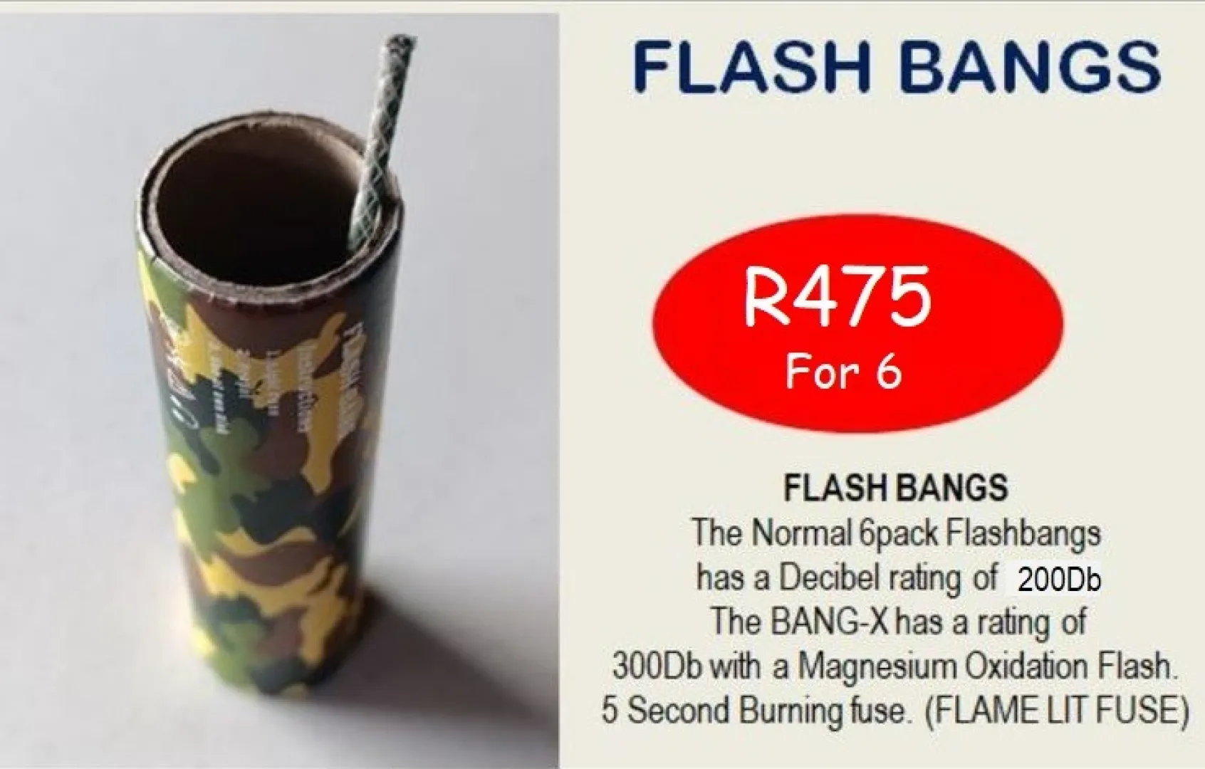 Non-lethal Flash Bang with Fuse | Outdoor Innovation