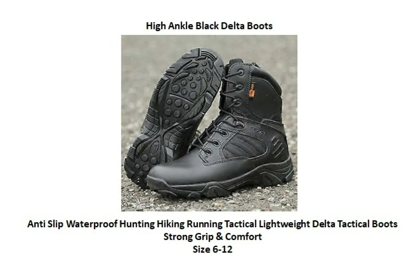 The High Ankle Black Delta Boots | Outdoor Innovation