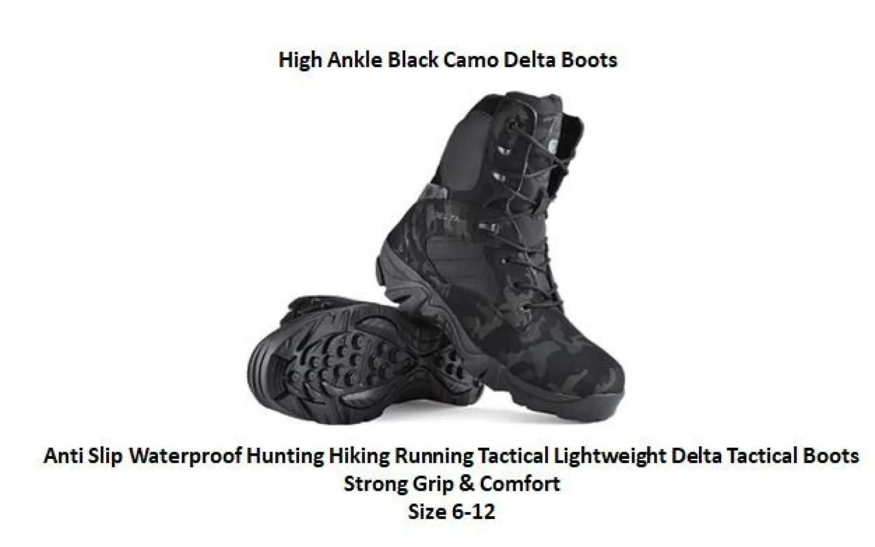 The High Ankle Black Camo Delta Boots | Outdoor Innovation