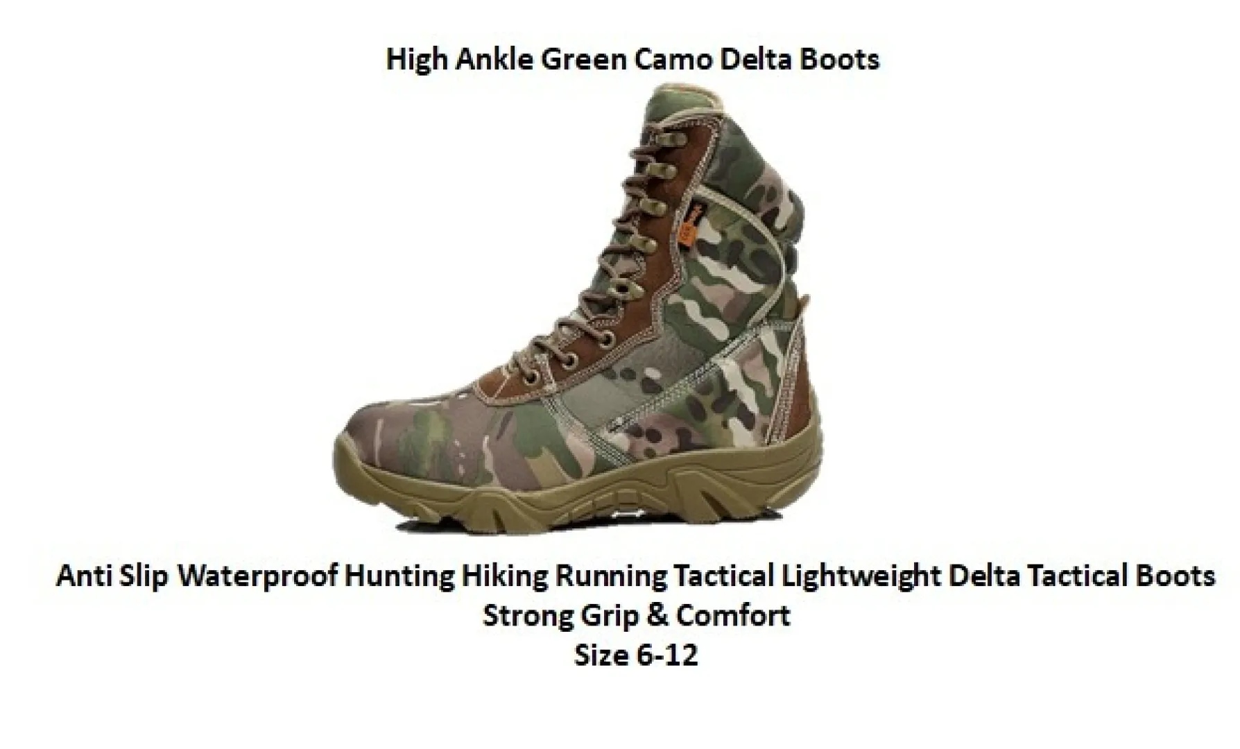 The High Ankle Green Camo Delta Boots | Outdoor Innovation