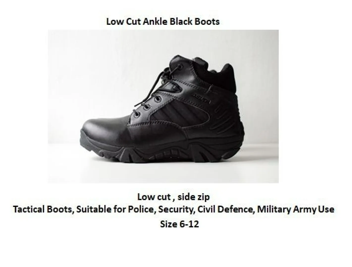 Low Cut Ankle Black Boots | Outdoor Innovation