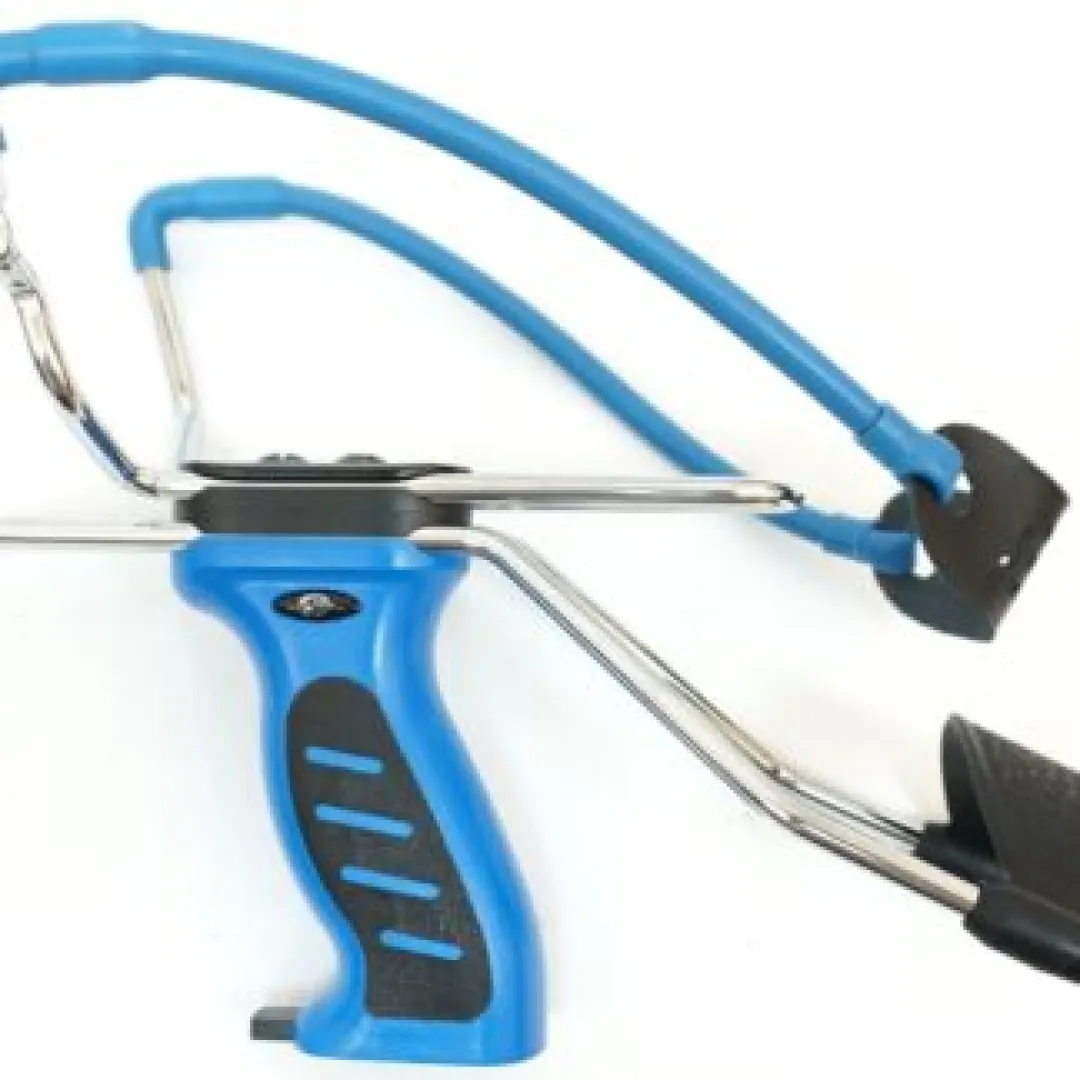 The Slingshot_Blue Handle-Blue Rubber_MK-SL06_BL | Outdoor Innovation